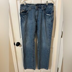 100% Cotton Ariat Men’s 36x34 Blue Jean Denim Pants Durable Western Workwear